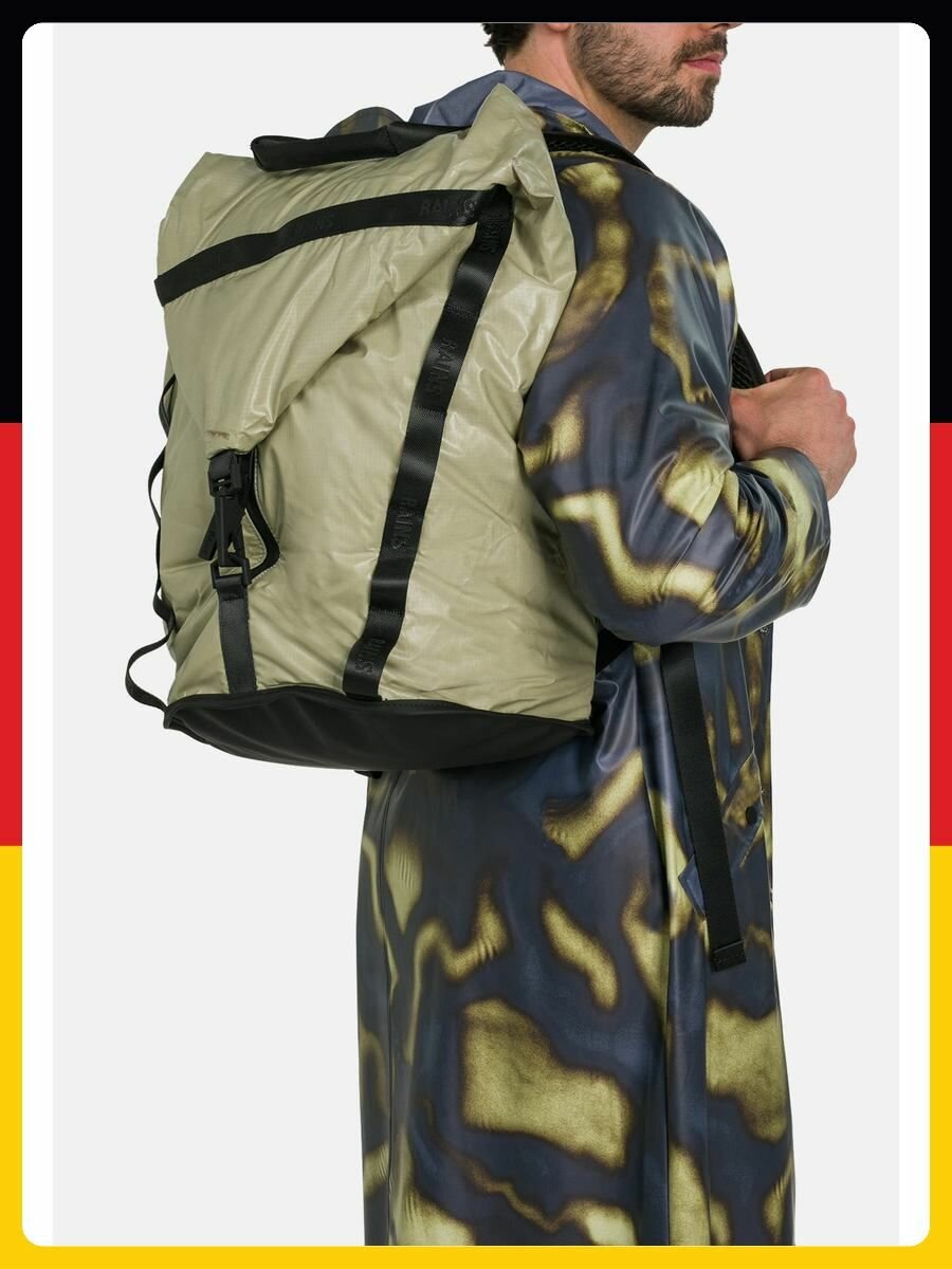 Рюкзак RAINS, светло-зеленый, 240 х 290 х 490