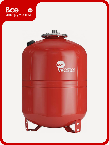 Изображение товара Расширительный бак Wester WRV 50 0-14-0100 прочной конструкции вертикальный напольный стальной для систем отопления