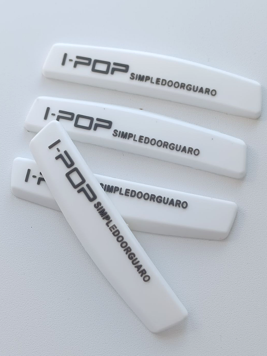 Накладки защитные на двери автомобиля I-POP, цвет белый, 4 штуки