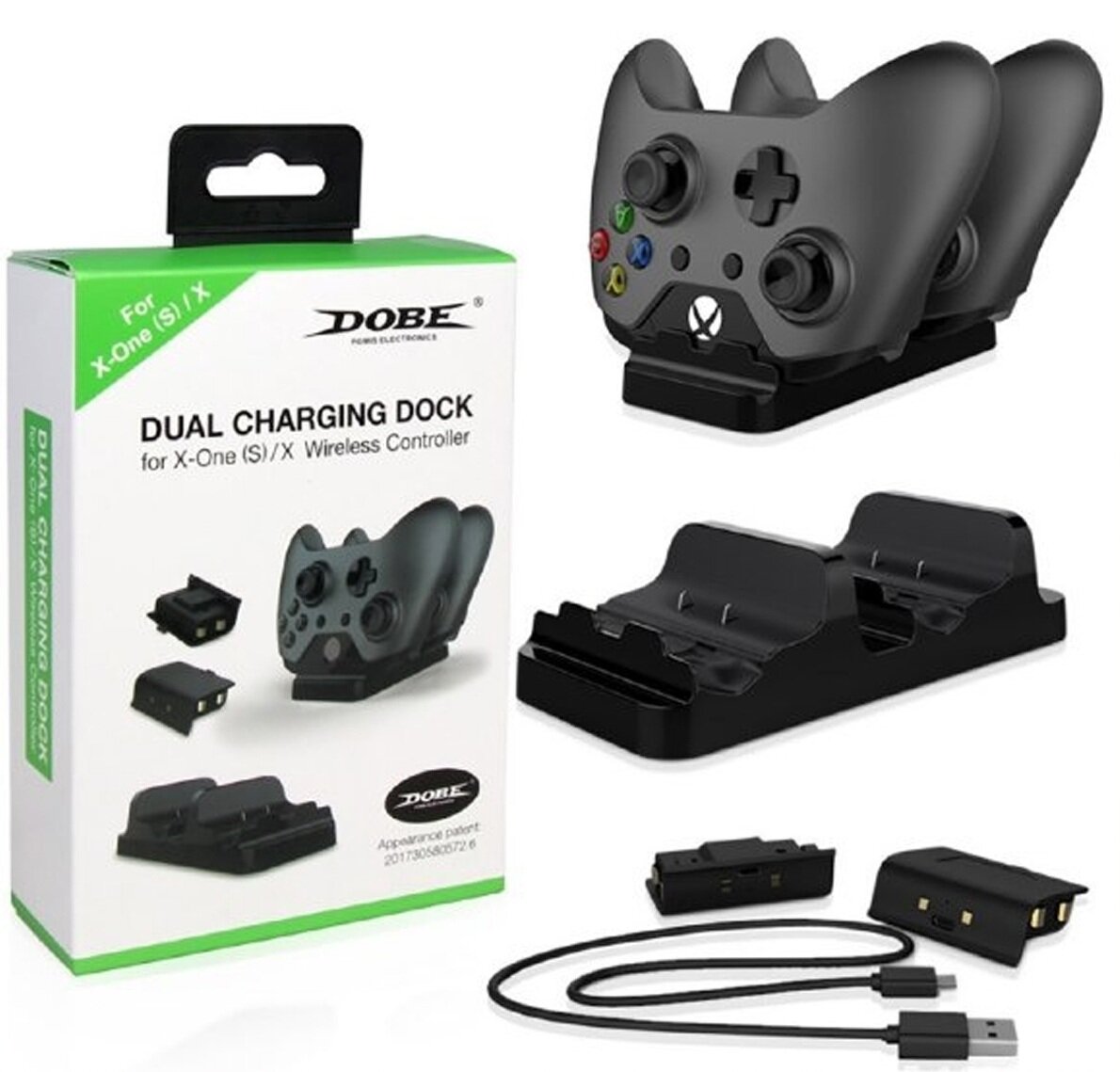 Зарядная станция + 2 аккумулятора Dobe Dual Charging Dock (TYX-532) (Xbox One)