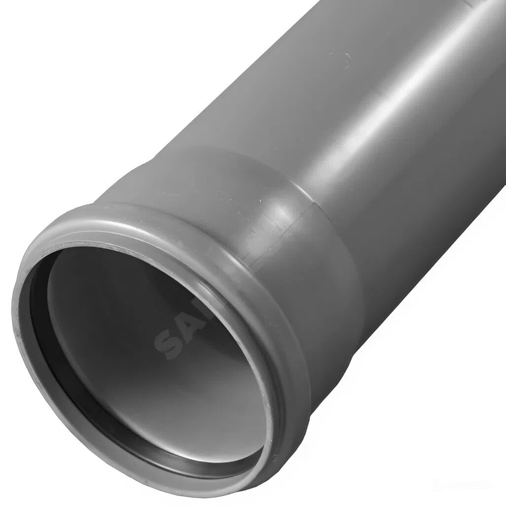 Труба PP-H с раструбом серая OPTIMA Дн 110х22 б/нап L=10м в/к VALFEX 211100100