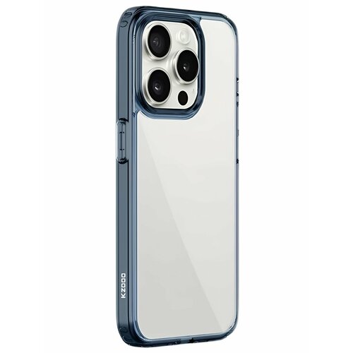 фото Чехол противоударный k-doo guardian для iphone 15 pro, синий-прозрачный kzdoo