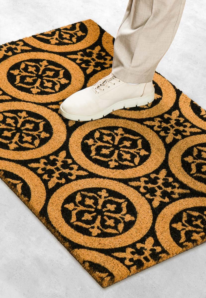 Коврик придверный кокосовый 60*90 см Doormat kokos Elegant Noir-75005