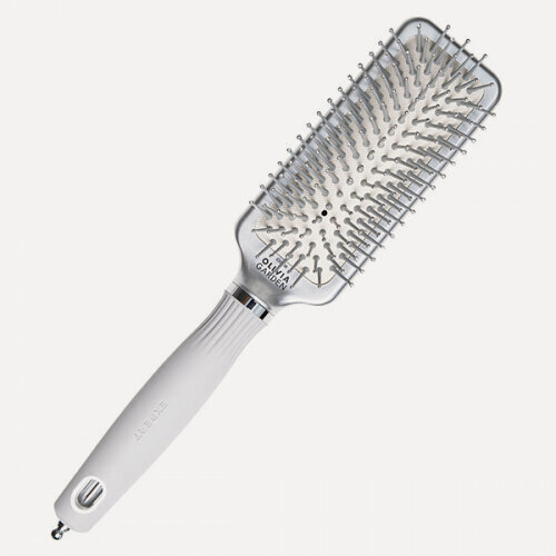 Изображение товара Щетка Olivia Garden EXPERT CARE RECTANGULAR Nylon Bristles Silver S