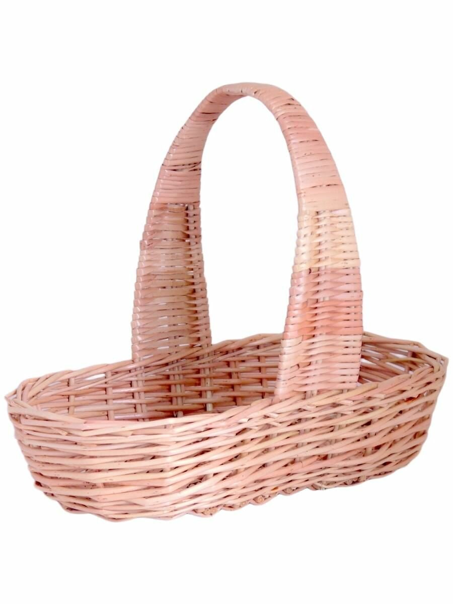 Корзина плетеная "Продуктовая" №1 овальная пасхальная ручное плетение из лозы