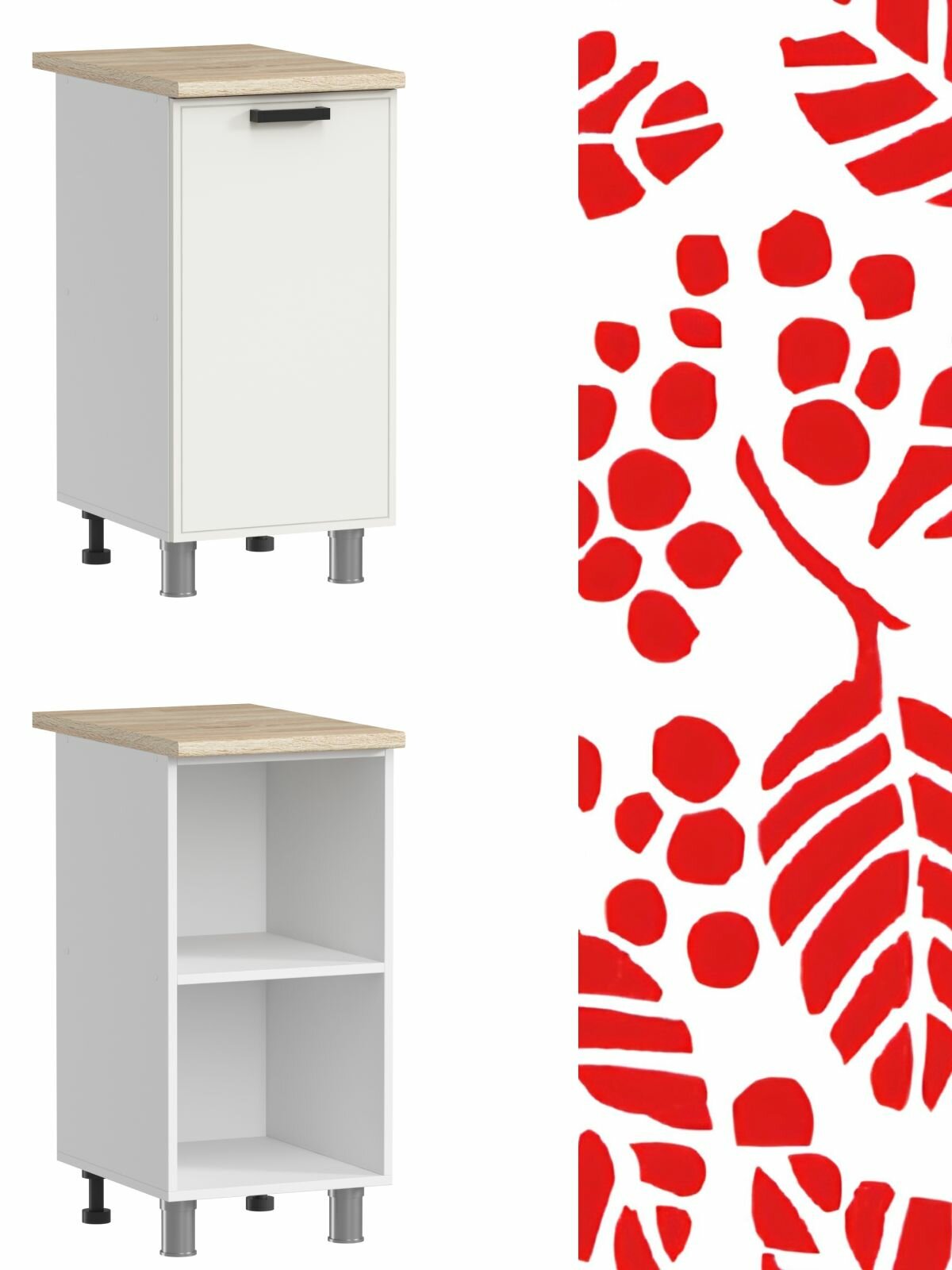 Кухонный модуль Этo Мебель кухонный шкаф без столешницы ЛДСП молочный 40х816х48 см