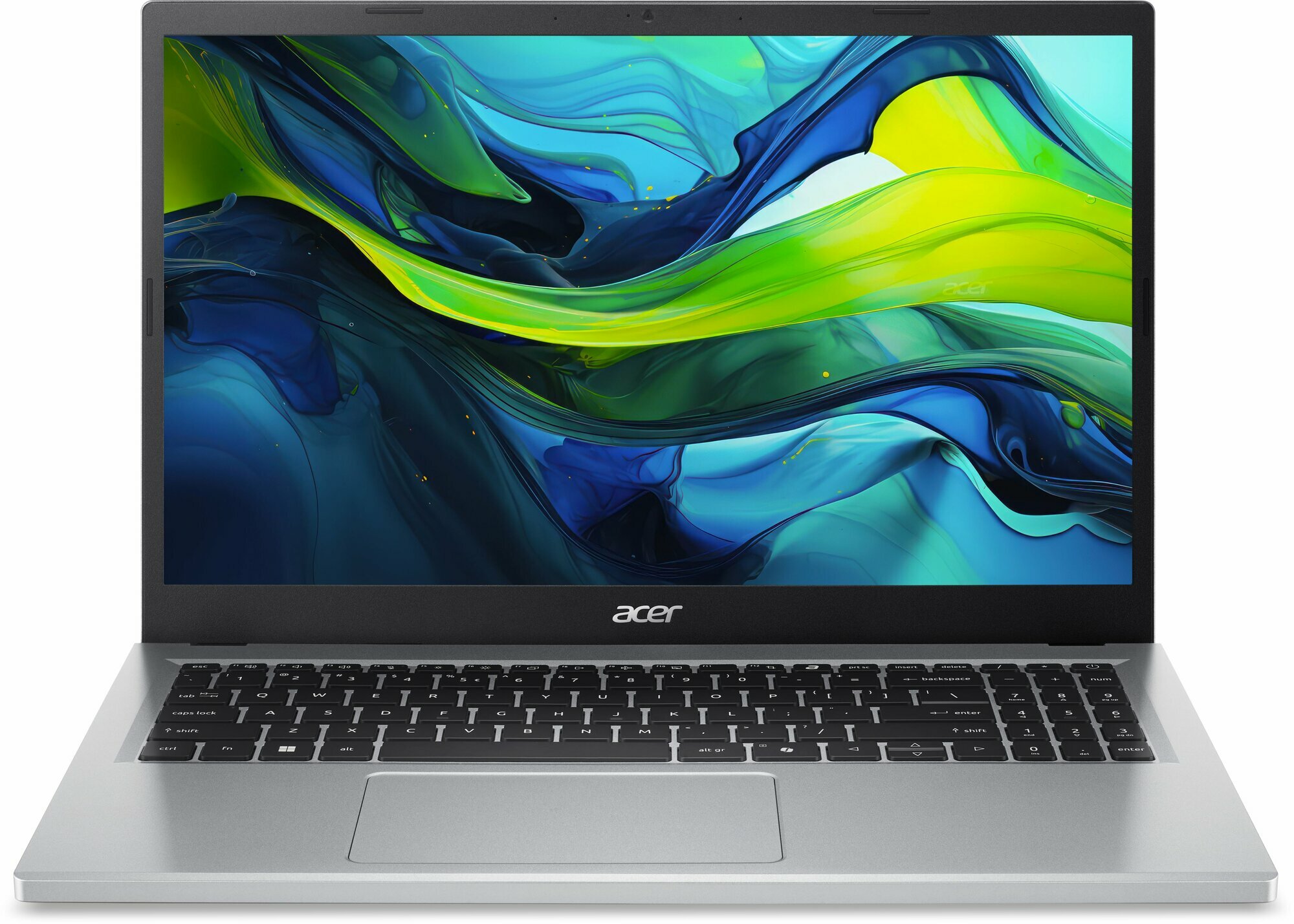 Ноутбук Acer Aspire Go AG15-31P-38DT 15.6", TN, Intel Core i3 N305 1.8ГГц, 8-ядерный, 8ГБ LPDDR5, 256ГБ SSD, серебристый — фото 1