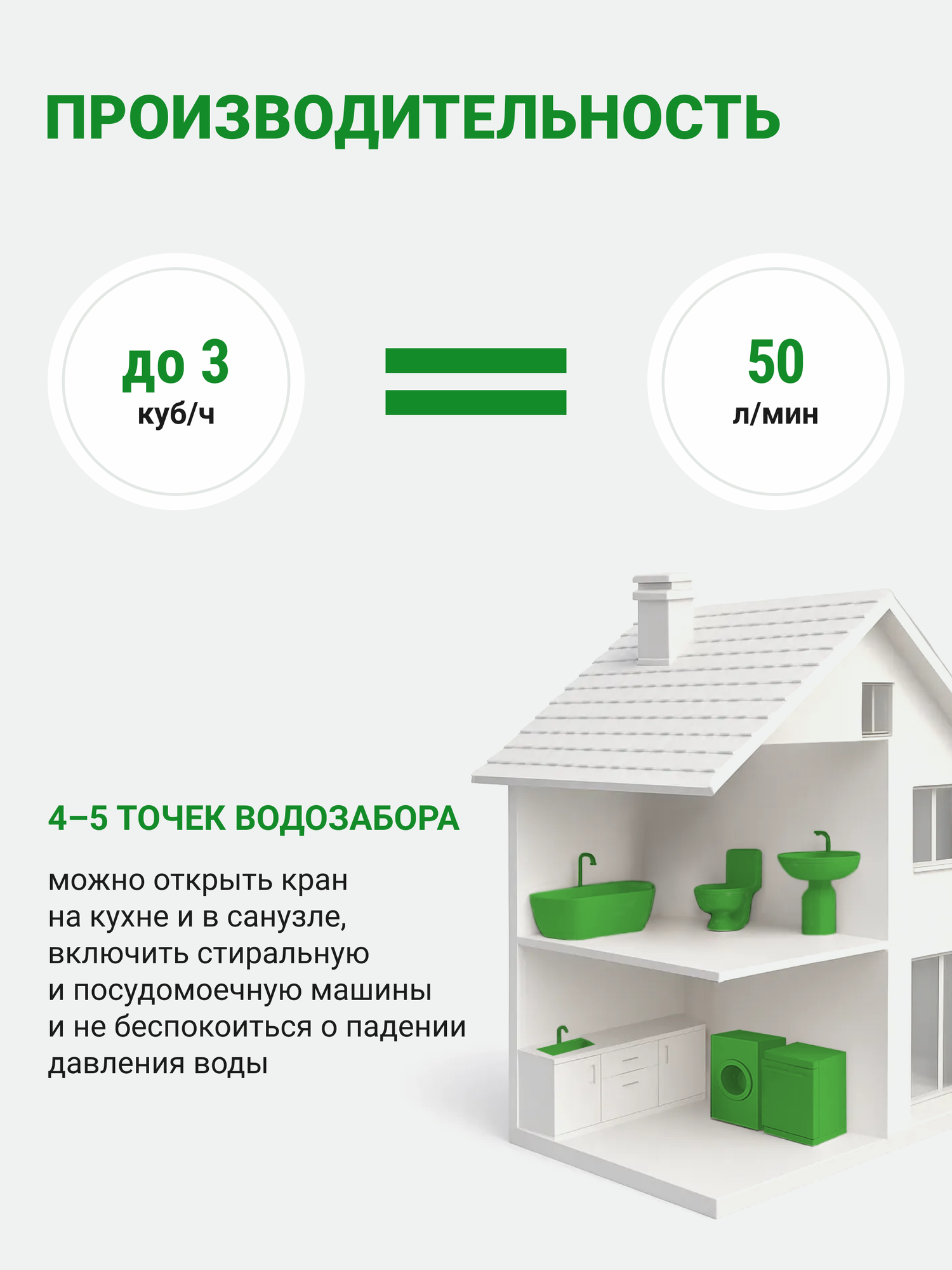 Система очистки воды для дома Гейзер про 1354, фильтр для скважины, умягчитель воды, 39551 — фото 1