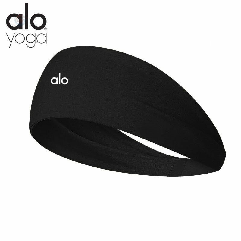 Спортивная повязка на голову Alo Yoga для бега фитнеса и йоги дышащая быстросохнущая эластичная универсальная для мужчин и женщин