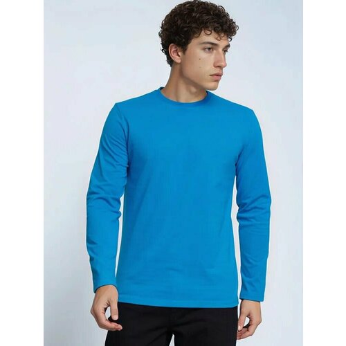 фото Лонгслив uzcotton premium, размер 42-44\xs, , голубой
