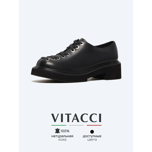фото Полуботинки vitacci, размер 40, черный