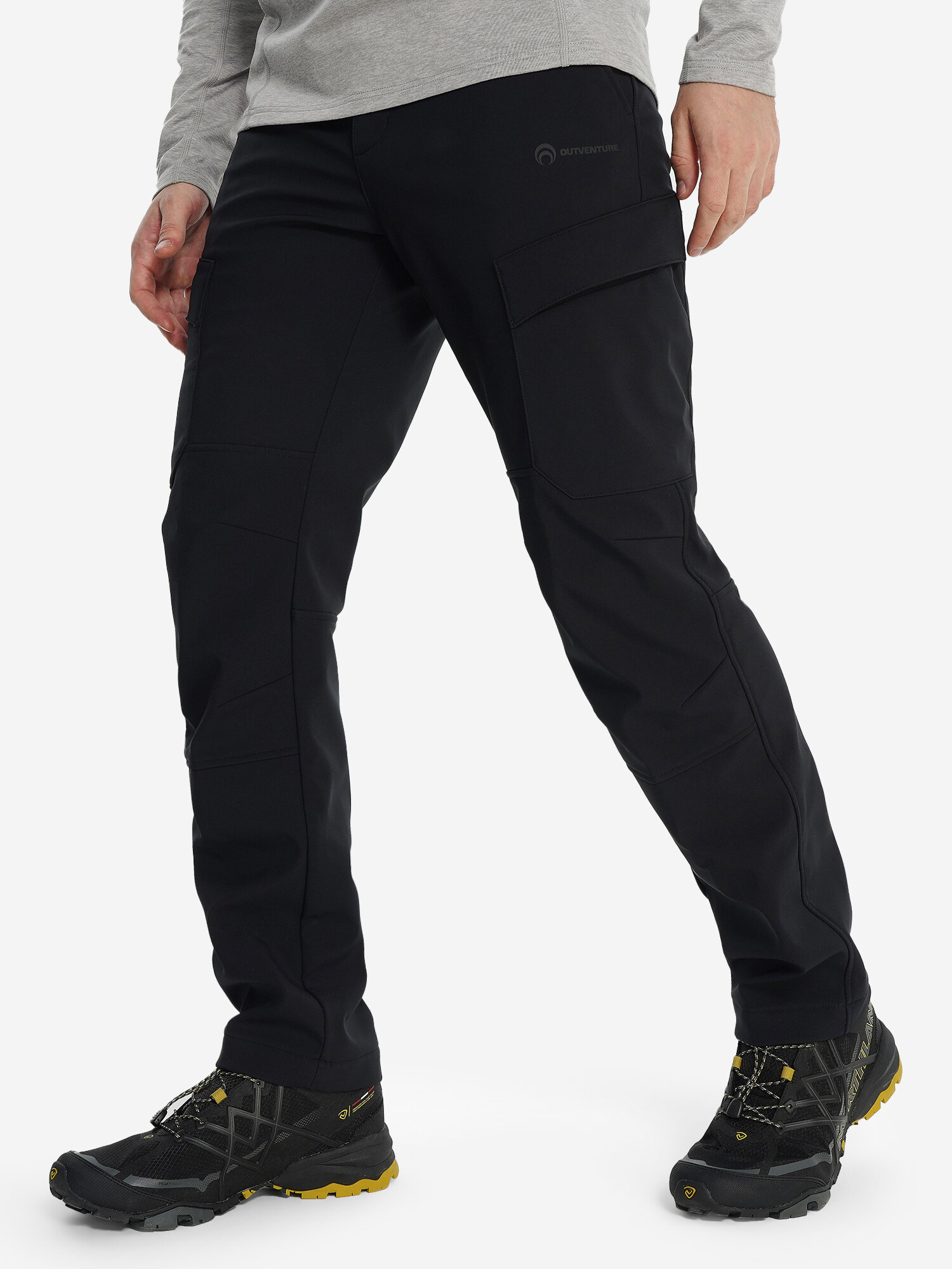 Брюки утеплённые OUTVENTURE, размер 48, черный