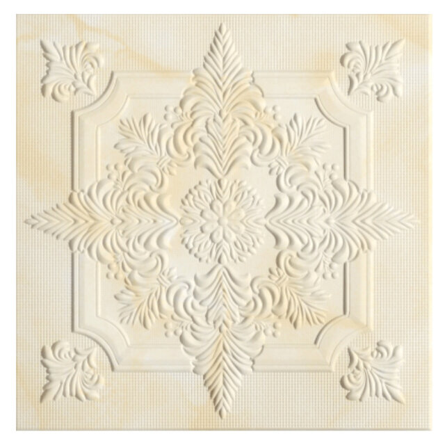 Плита потолочная солид экструдированная 50х50см 2 кв. м. 8шт бежевая арт. С2056