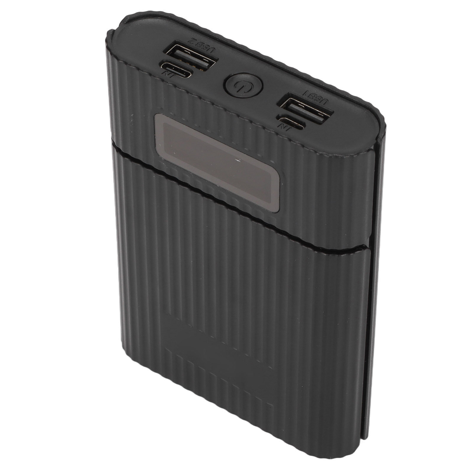 Компактный Power Bank Kit с хранилищем для батарей 4x18650, порт Type C, для DIY проектов, черный