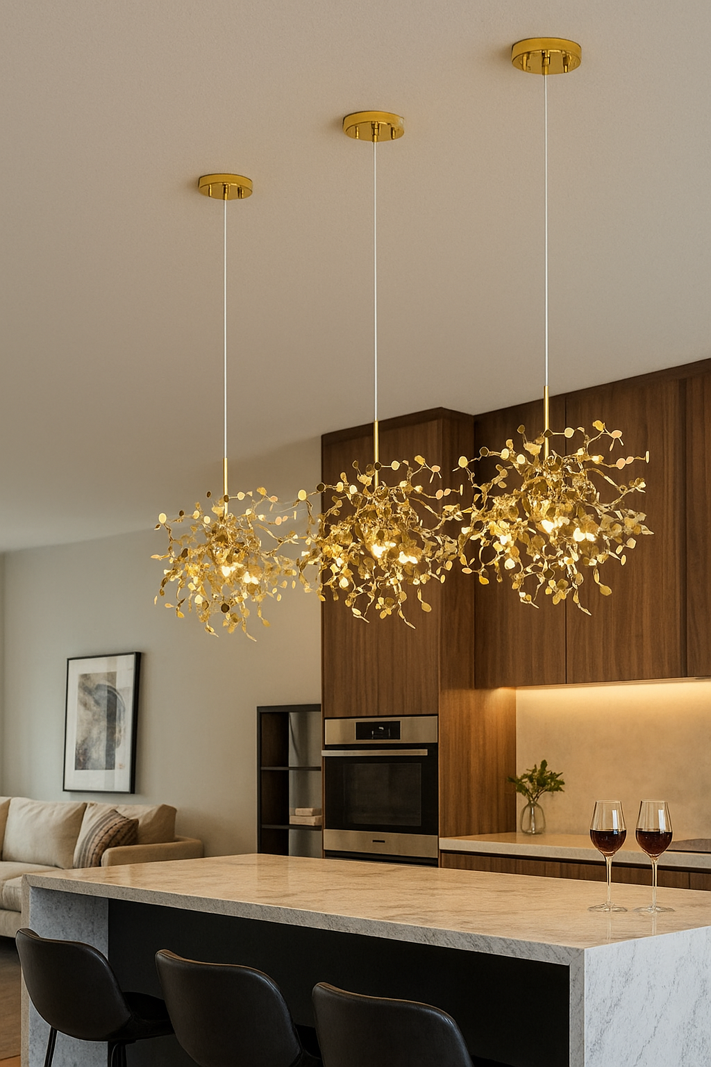 Подвесной светильник дизайнерский Sofitroom Terzani Argent Gold