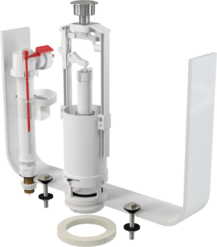 Механизм смыва для бачка AlcaPlast SA2000SK 1 2  CHROM