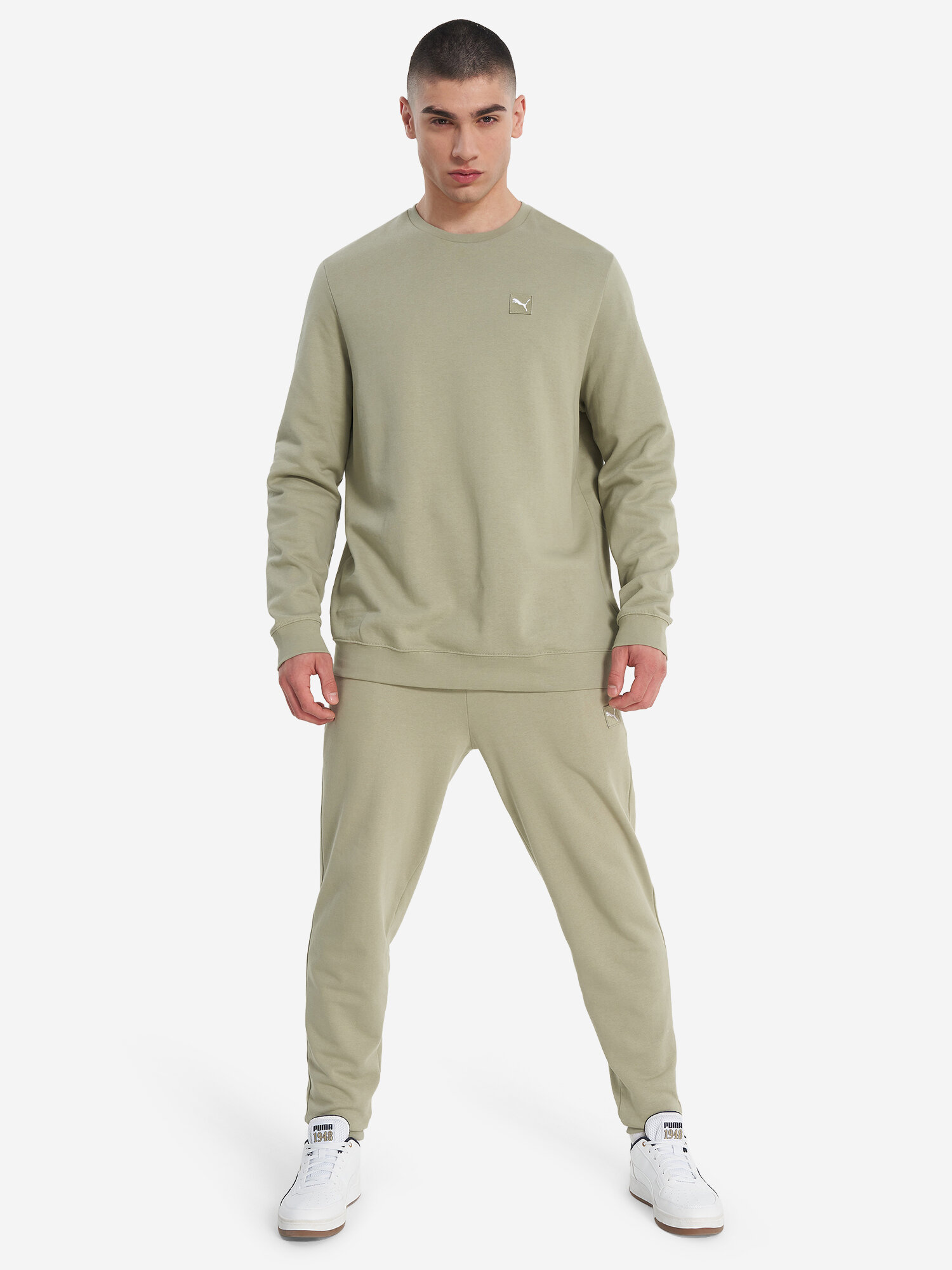 Свитшот PUMA, размер S, , зеленый — фото 1