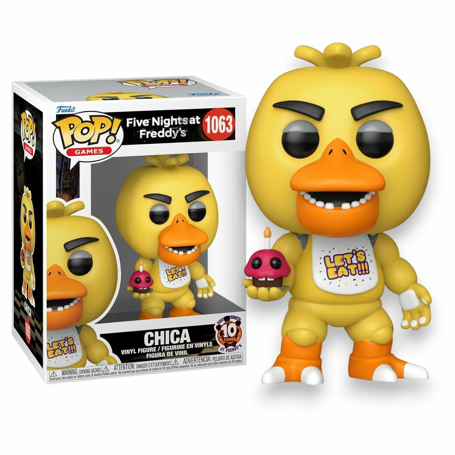 Фигурка Чика  Пять ночей у Фредди фнаф 10 Юбилей  от Funko POP  1063  коллекционная