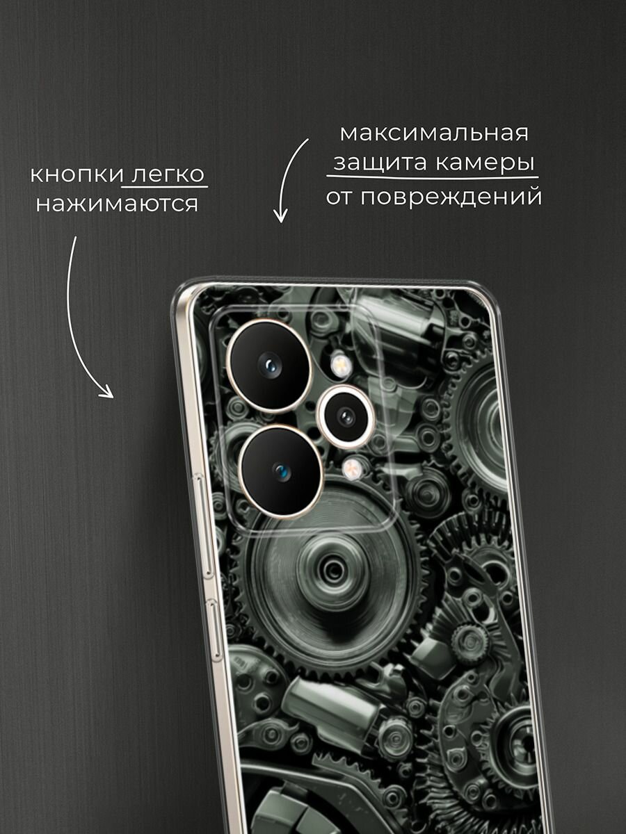 Силиконовый чехол на Realme 15 / Реалми 15 с принтом "Механизмы 2" — фото 1
