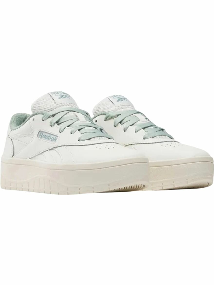 Кеды Reebok Court Advance Surge W, полнота F, размер 6 US, бежевый/зеленый — фото 1