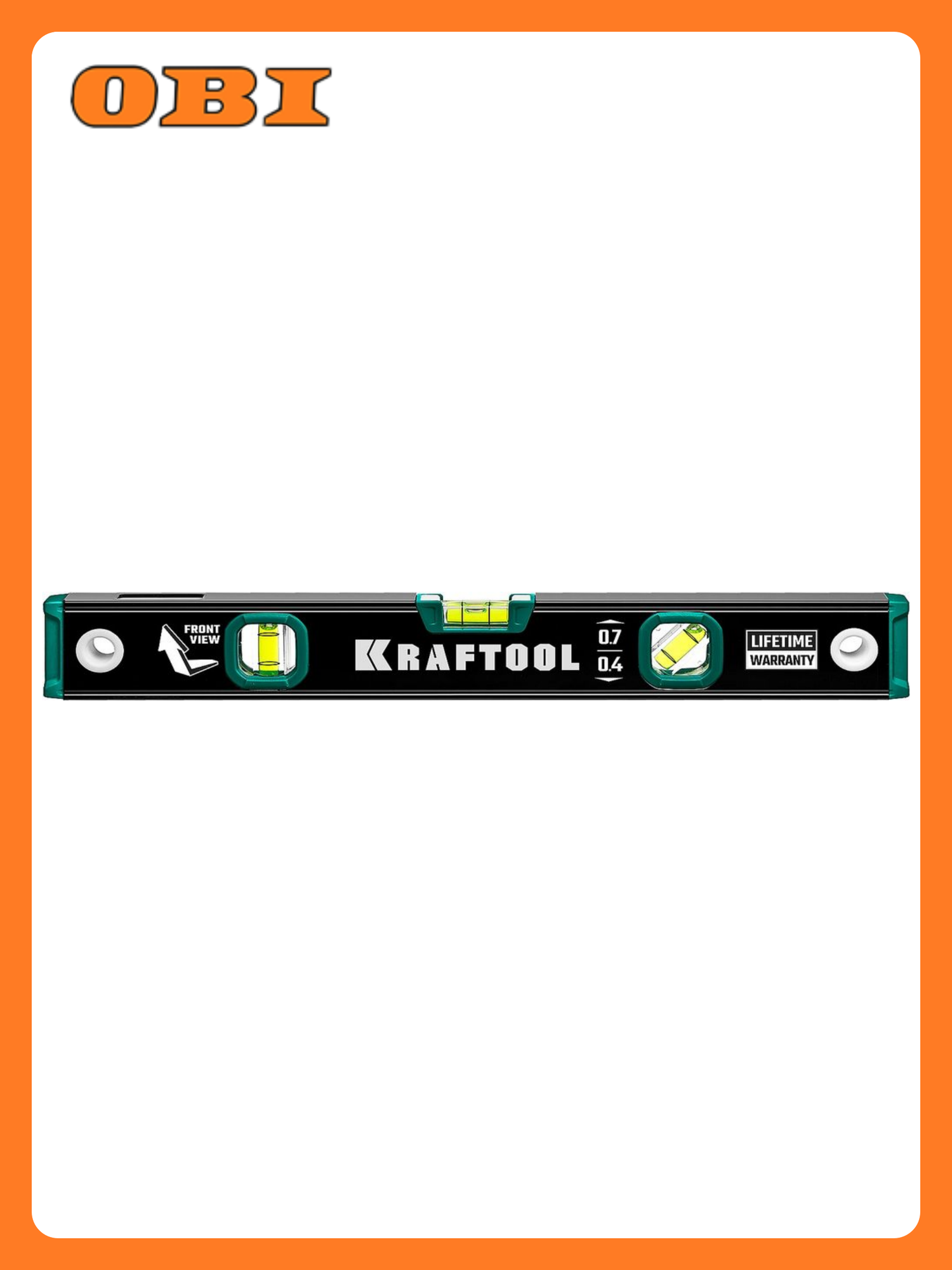 Уровень Kraftool зеркальный глазок фрезерованная грань 40 см