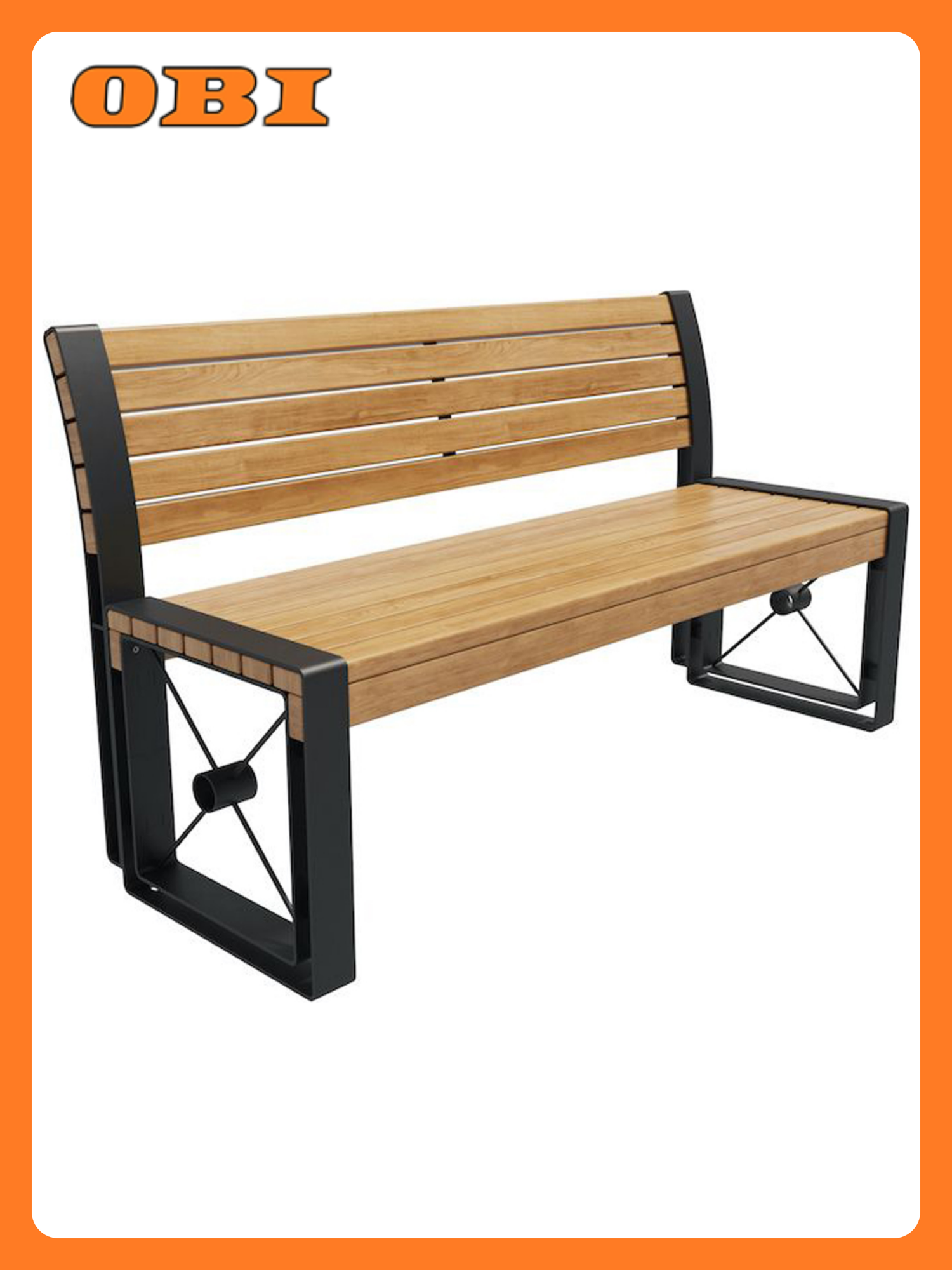 Скамейка садовая Хоббика  София   стальная  без подлокотников  1 5 м