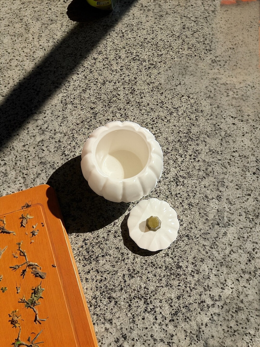 Декоративная шкатулка Тыква, 10*10*7 см - Белый — фото 1