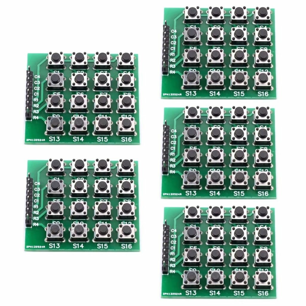 Качественная 4x4 матричная клавиатура 16 кнопок 8-контактный модуль для прототипирования, 5pc