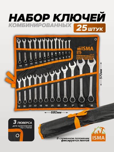 Изображение товара Ключи комбинированные 25 предметов