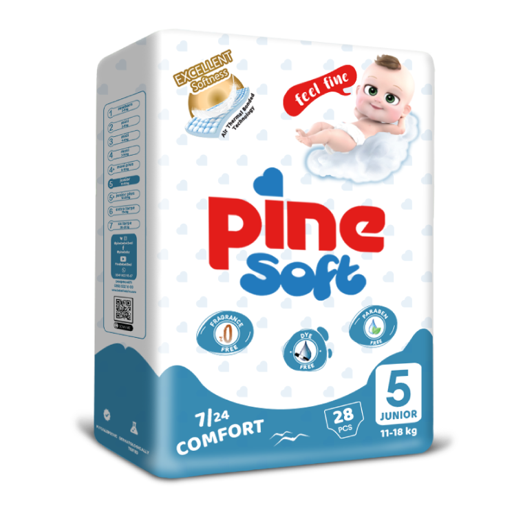 Подгузники Pine Soft №5 Junior, 28 шт (11–18 кг)