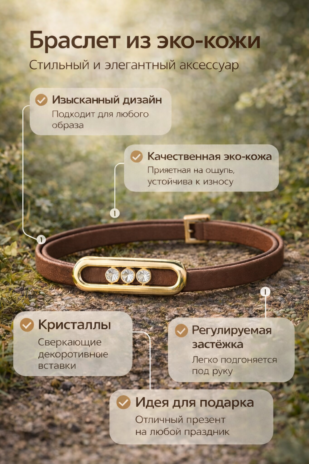 Славянский оберег, Браслет-цепочка, гранат, апатит, гагат, гранит, кожа