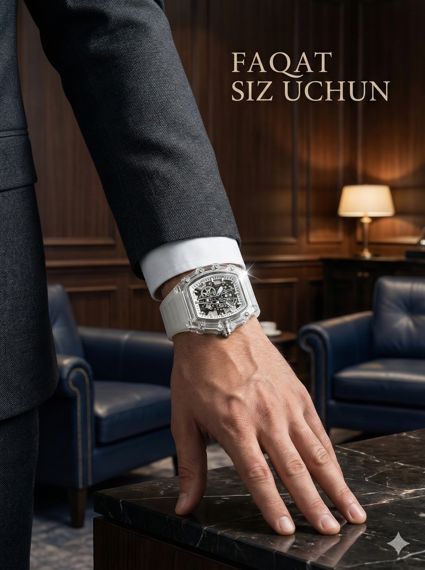 Наручные часы, белый, — фото 1