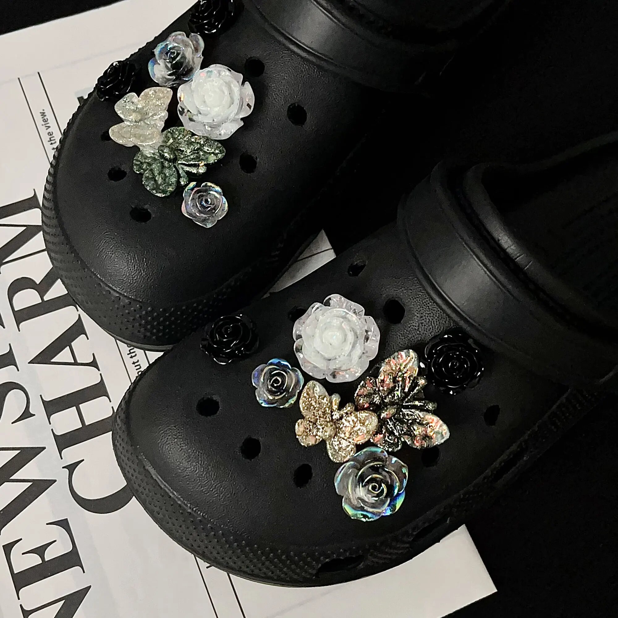 Украшения для Crocs цветы, Set C-NO shoes