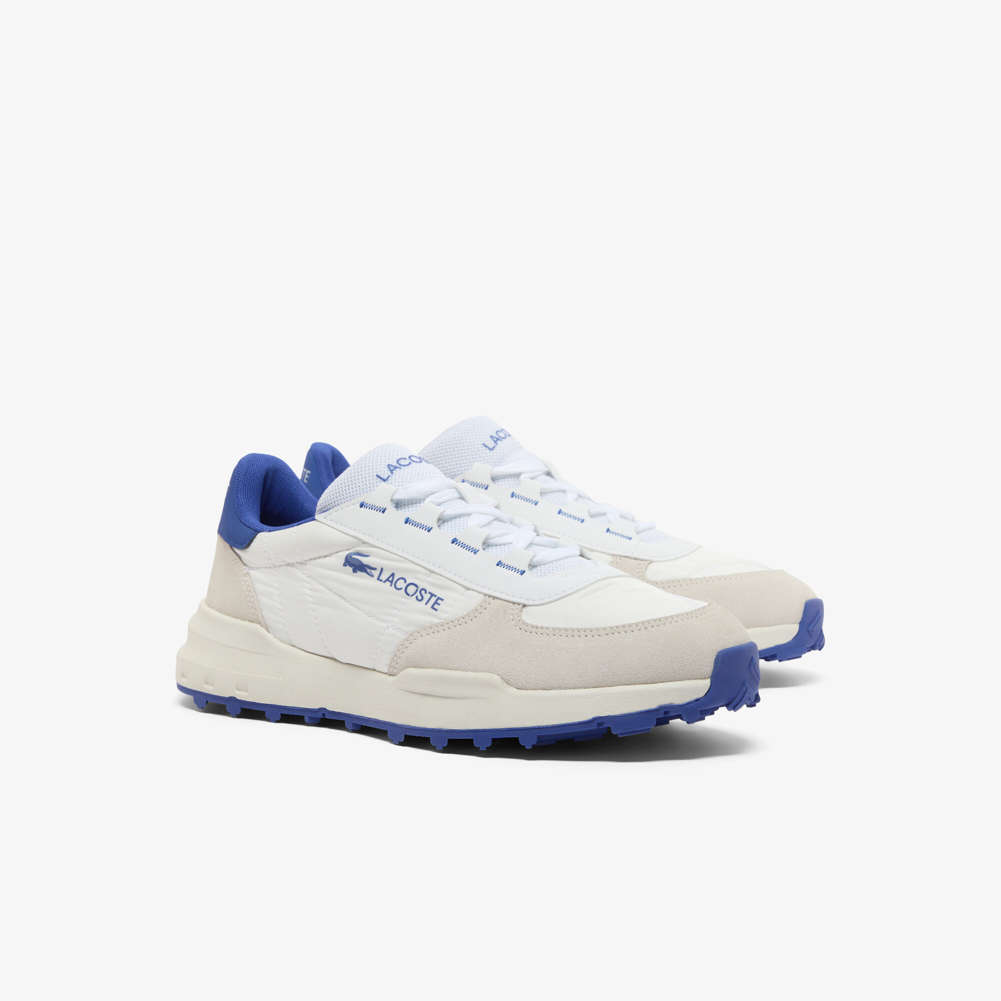 Кроссовки LACOSTE, размер 42 EU, белый/синий — фото 1