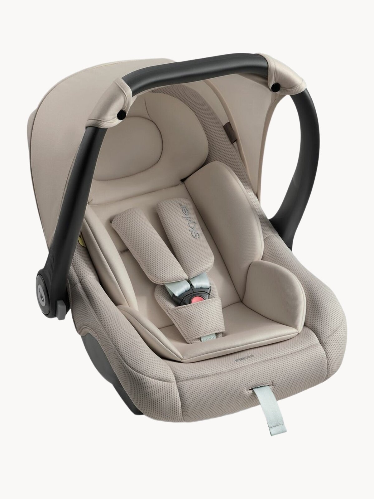 Автолюлька для новорожденных Happy Baby Skyler V2, с анатомическим вкладышем, группа 0+ (0-13 кг), светло-серая