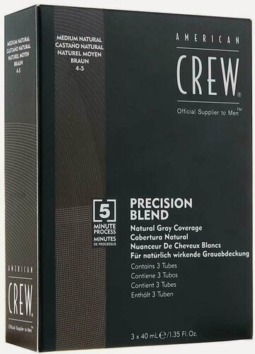 Изображение товара American Crew 4/5 Камуфляж для седых волос средний натуральный - Precision Blend Medium Natural 3x40 мл