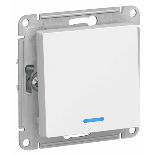 Выключатель одноклавишный с подсветкой Systeme Electric Atlas Design, на винтах, лотос