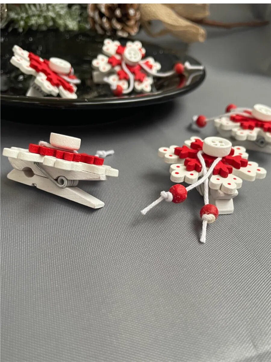 Прищепки деревянные, 5 штук — фото 1