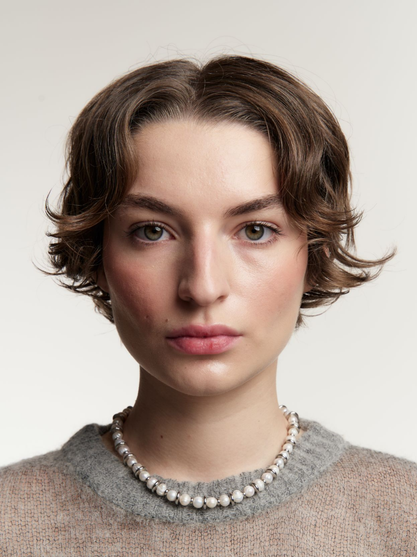 Чокер RESURS, жемчуг пресноводный, длина 41 см, серебряный, белый, серый — фото 1