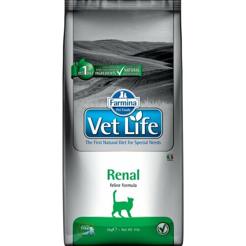 Vet Life Cat Renal с курицей диетический сухой корм для кошек при болезни почек и почечной недостаточности 10кг