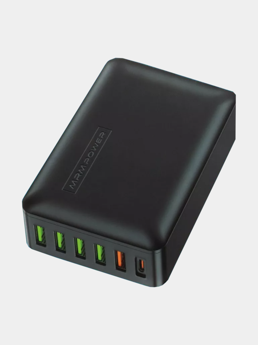 Сетевое зарядное устройство MRMPW H5016 65W, 5xUSB, 1xType-C(PD20W) чёрный — фото 1