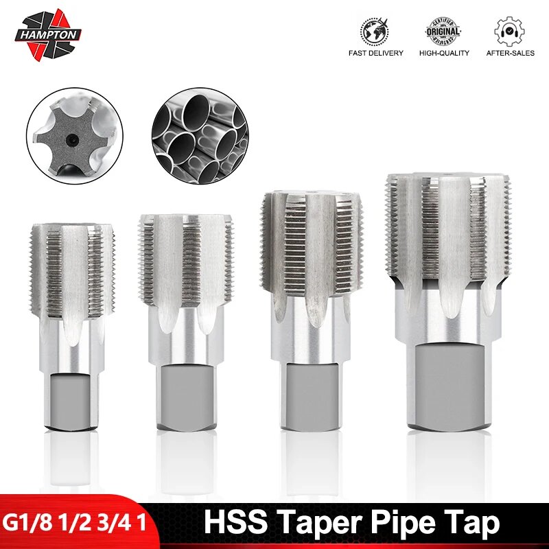 Xcan Конический трубный метчик G1/8 1/2 3/4 1 HSS, G1l2, 1pc