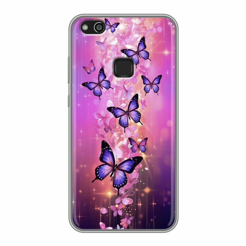 Чехол для Huawei P10 Lite с принтом Красивые бабочки на Хуавей П10 Лайт