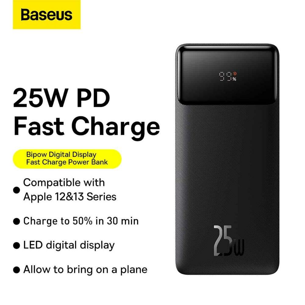 Baseus , Powerbank ,25w, 10000 mAh, orginal , PD fast charge — фото 1