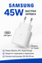 Зарядное устройство 45W Samsung TA845 Очень быстрая зарядка (Белы...