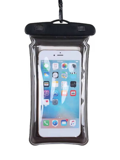 Чехол-сумка, водонепроницаемый, прозрачный, для нескольких моделей смартфонов Чёрный — фото 1