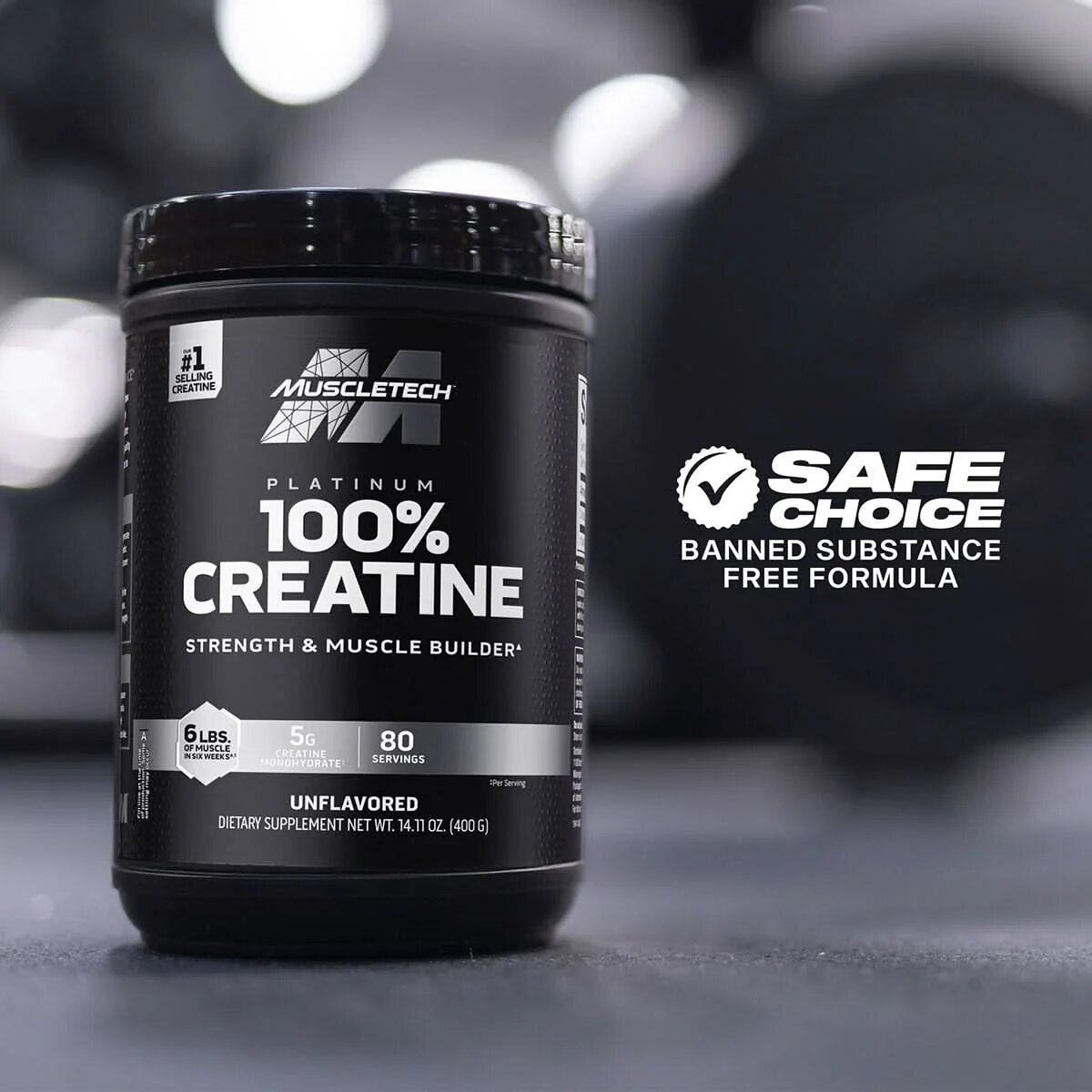 MuscleTech Platinum Creatine monohydrate 400g - креатин моногидрат от MT америка оригинал — фото 1