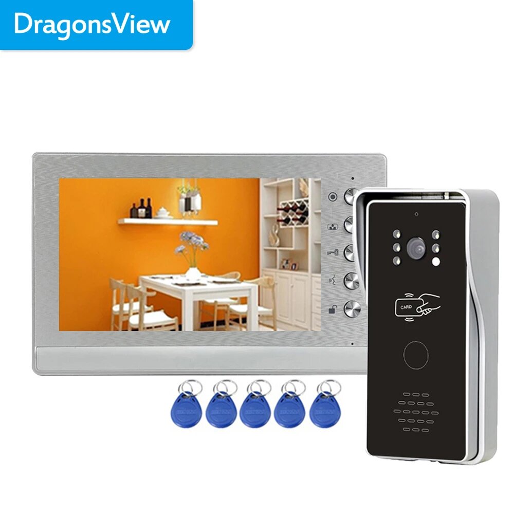 DragonsView проводной видеодомофон 7 дюймов Set 1
