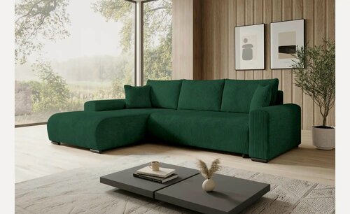 Изображение товара Диван угловой Harizma Mebel Магнат-лофт мод2 модульный, еврокнижка, двухспальный, с ящиком для белья