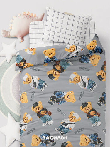 Изображение товара Детское постельное белье Василек юниор, Поплин, хлопок 100%, Тедди